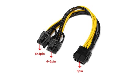 Cable derivacion 2 GPUs 8 pin a 6+2pin  *2