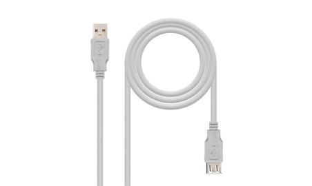Nanocable Cable USB 2.0, A/M-A/H, Beige, 1.8 m
