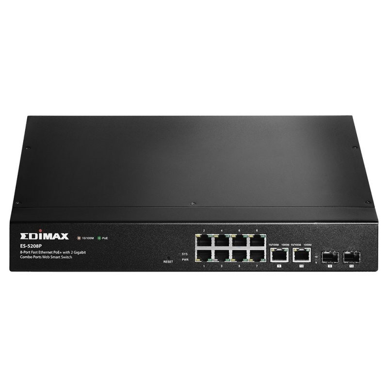 Edimax ES-5208P Switch 8x10/100Mbps PoE+ 2xSFP