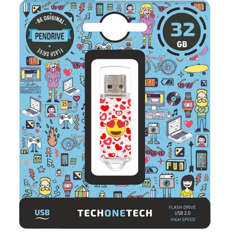 TECH ONE TECH EmojiTech Heart-eyes  32 Gb USB 2.0