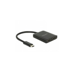 Delock Divisor USB Type-C 2 x salida HDMI 4K Negro