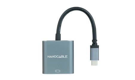 Nanocable Conversor USB-C/M a VGA/H Aluminio 10cm