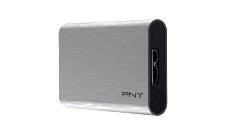 PNY SSD Externo Elite 240GB USB-C 3.1 Plata