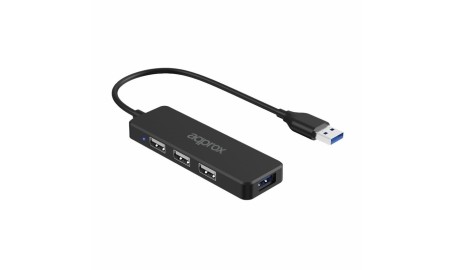 APPROX Adap. USB Hub 3 ptos USB 2.0 + 1ptoUSB 3.0.