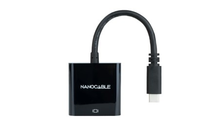 Nanocable Conversor USB-C/M a VGA/H Negro 10cm