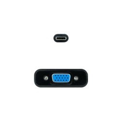 Nanocable Conversor USB-C/M a VGA/H Negro 10cm