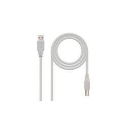 Nanocable Cable USB 2.0 A/M - B/M, Beige, 3 m