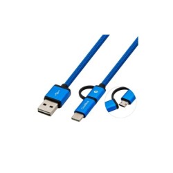 Coolbox Cable MULTIUSB MICRO/C Azul
