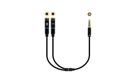 Nanocable Cable Ad AudioJack 3.5 4Pin-2x 3pin 30cm