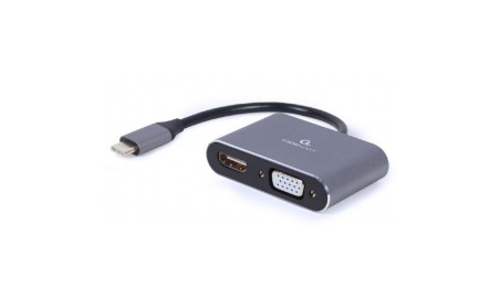 Gembird Adaptador USB Type-C a HDMI /VGA Gris