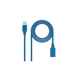 Nanocable Cable USB 3.0, A/M-A/H, Azul, 1 m