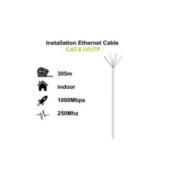 Ewent Bobina cable red Cat. 6 U/UTP, PVC, 305mt