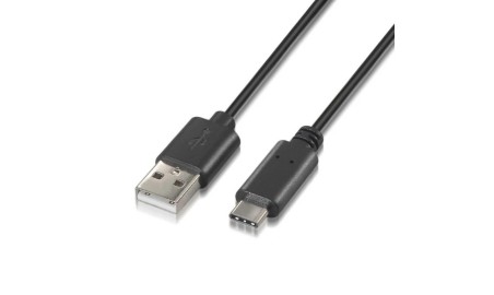 Aisens Cable USB 2.0 3A C/M-A/M  Negro 0.5M