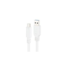 Nanocable Cable USB 3.1 Gen2 USB-C/A 1 M Blanco