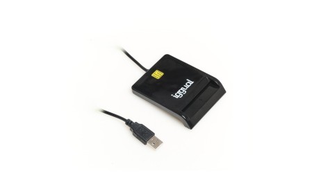 iggual Lector tarjetas ID DNI SIP USB 2.0 negro