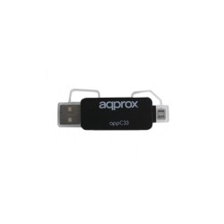 approx APPC33 Adaptador microSD/SD/MMC a USB/micro