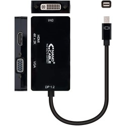 CONVERSOR DISPLAYPORT A VGA / DVI / HDMI  3 EN 1  DP 1.2/M-VGA/H-DVI/M