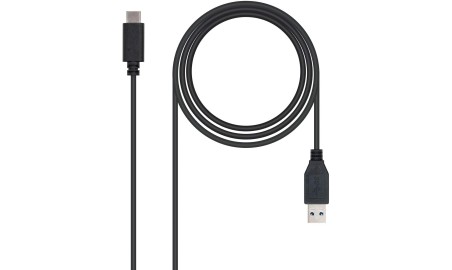 CABLE USB 3.1 GEN2 10Gbps 3A TIPO USB-C/M-A/M NEGRO 1.0M