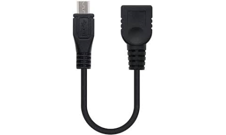 CABLE USB 2.0 OTG TIPO MICRO A/M-A/H NEGRO 15 CM
