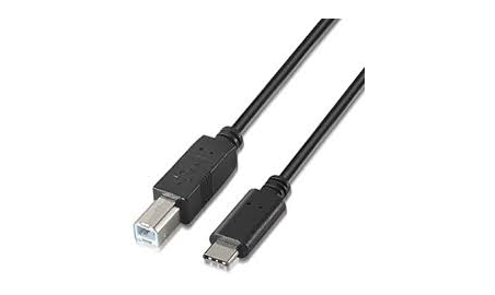 CABLE USB 2.0 IMPRESORA 3A TIPO USB-C/M-B/M  NEGRO 2.0M