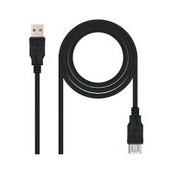CABLE USB 2.0 3A  TIPO USB-C/M-A/M NEGRO 2.0M