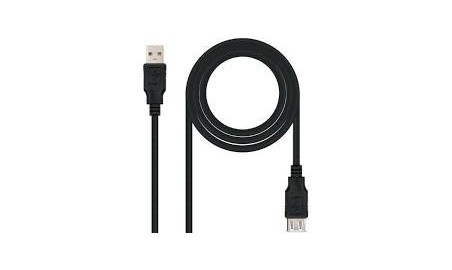 CABLE USB 2.0 3A  TIPO USB-C/M-A/M NEGRO 1.0M