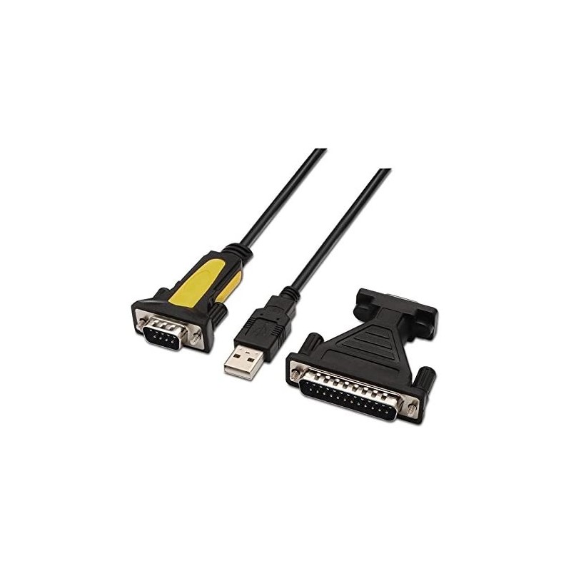 CONVERTIDOR USB A SERIE  TIPO A/M-RS232 DB9/M DB25/M  1 8 M