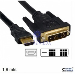 CABLE DVI A HDMI  DVI18+1/M-HDMI A/M  3.0 M