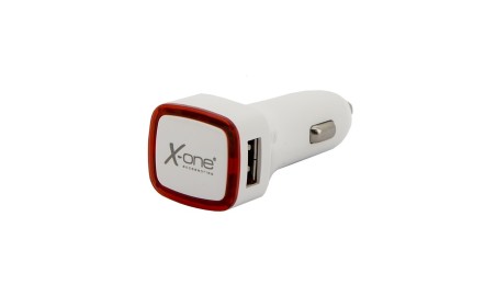 X-One cargador coche 2x USB 2.1A (laterales) Rojo